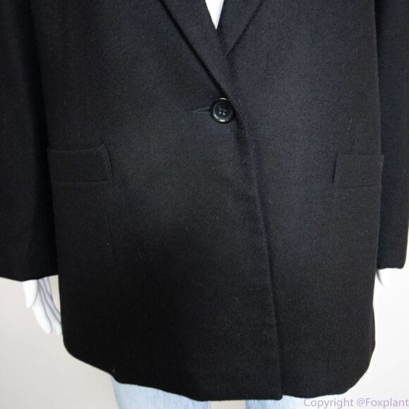 Vintage Dumas women's 100% Wool USA‎ made black blazer jacket, size 14 - Picture 4 of 16